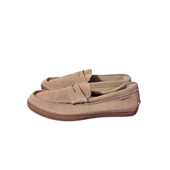 COLE HAAN C13468 Men’s 10.5M Beige Suede Penny Loafers Classic Style Comfortable - Picture 1 of 8